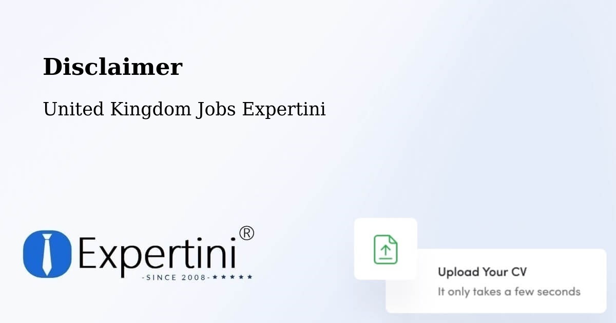Disclaimer – Ramsgate - United Kingdom Jobs Expertini